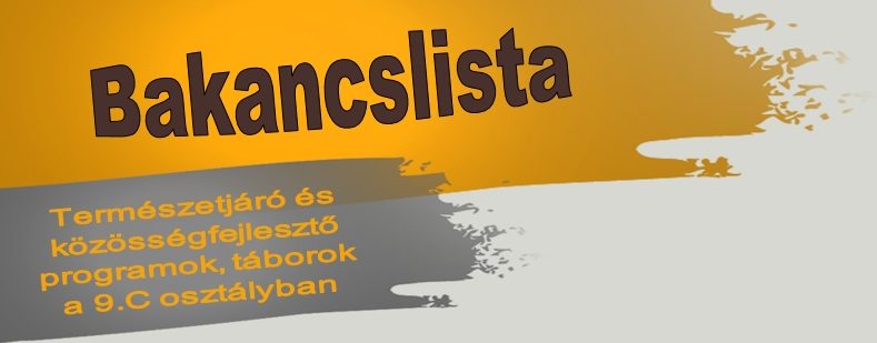 Természetjáró és közösségfejlesztő programok, táborok a 9.c osztályban